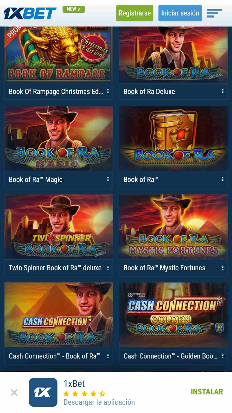 1xbet book of ra