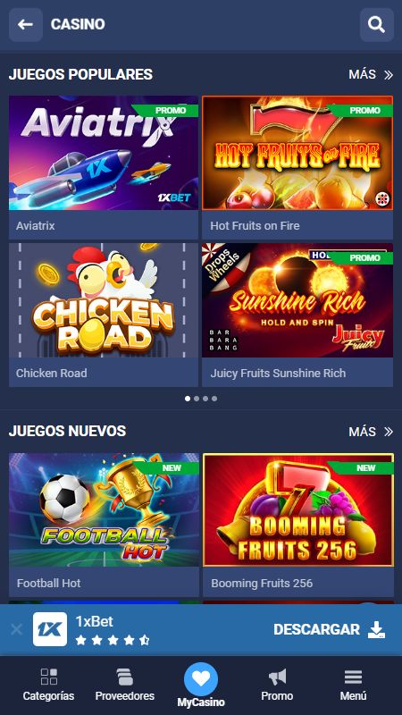 1xbet Casino Games