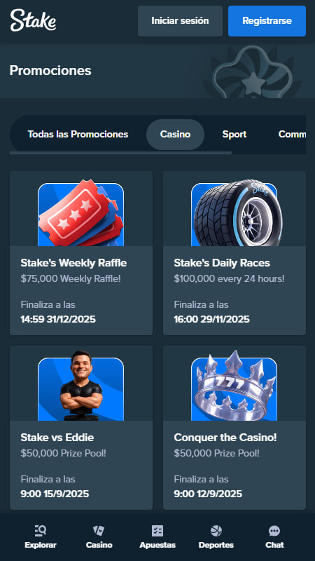 Bonos y ofertas destacadas de Stake para México