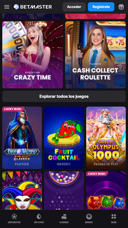 Juegos en Betmaster