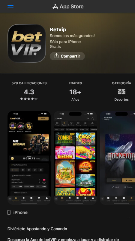 BetVip iOS app