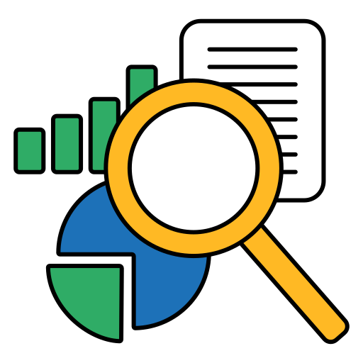 Research analysis icon